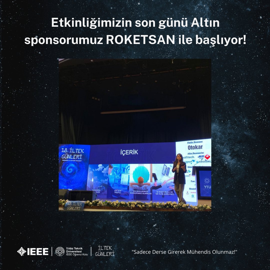iltekgunleri's tweet photo. Etkinliğimizin son günü Altın Sponsorumuz ROKETSAN ile başladı. Davutpaşa Kongre Merkezine gelerek fuar alanımızı ziyaret edebilir. Süpriz çekilişlerimize katılabilir ve sektörün dev firmalarının stantlarını ziyaret edebilirsiniz.
#Beyondtime https://t.co/bP90dlVN3g
