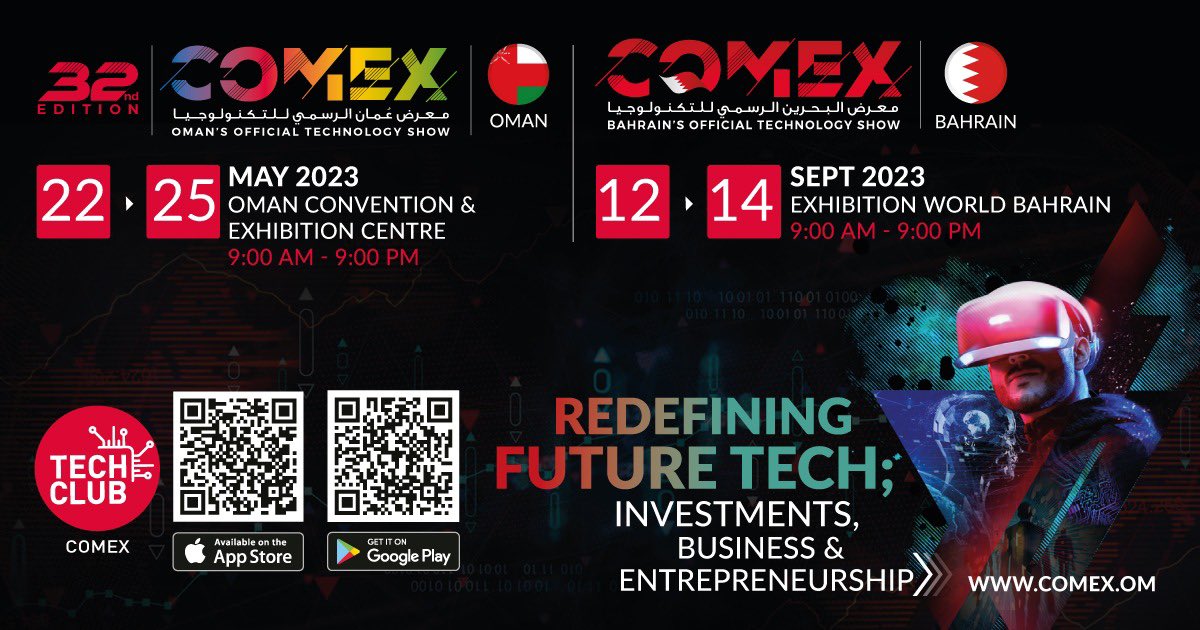 women_spark's tweet photo. #WomenSpark is partnering up with @comexglobalex #Oman happening on 22-25 May and getting ready to witness cutting-edge technology from all over the world!
Don't miss out on the chance to register now!
https://t.co/MgXTnYITeF
#COMEX23 https://t.co/B1O9t4vRs1