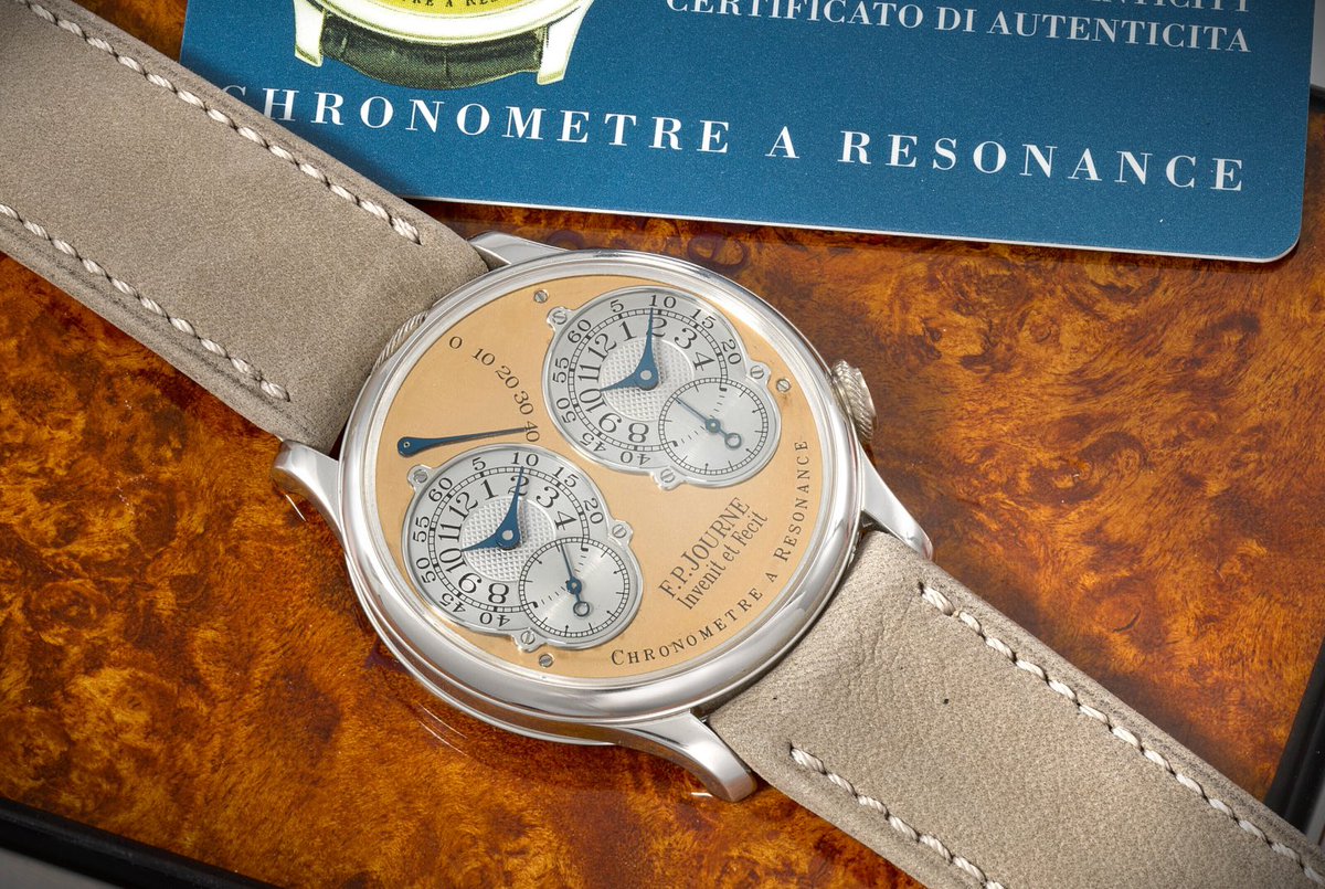 Loupiosity's tweet photo. #TheArtofFPJourne @ChristiesInc presents the largest thematic auction of F.P. Journe Watches to date with 40 exceptional timepieces. #FPJourne #christies #auction #geneva
https://t.co/8FggABQnva #auctionweek #luxuryweek #watches https://t.co/qwoaGHFqqP