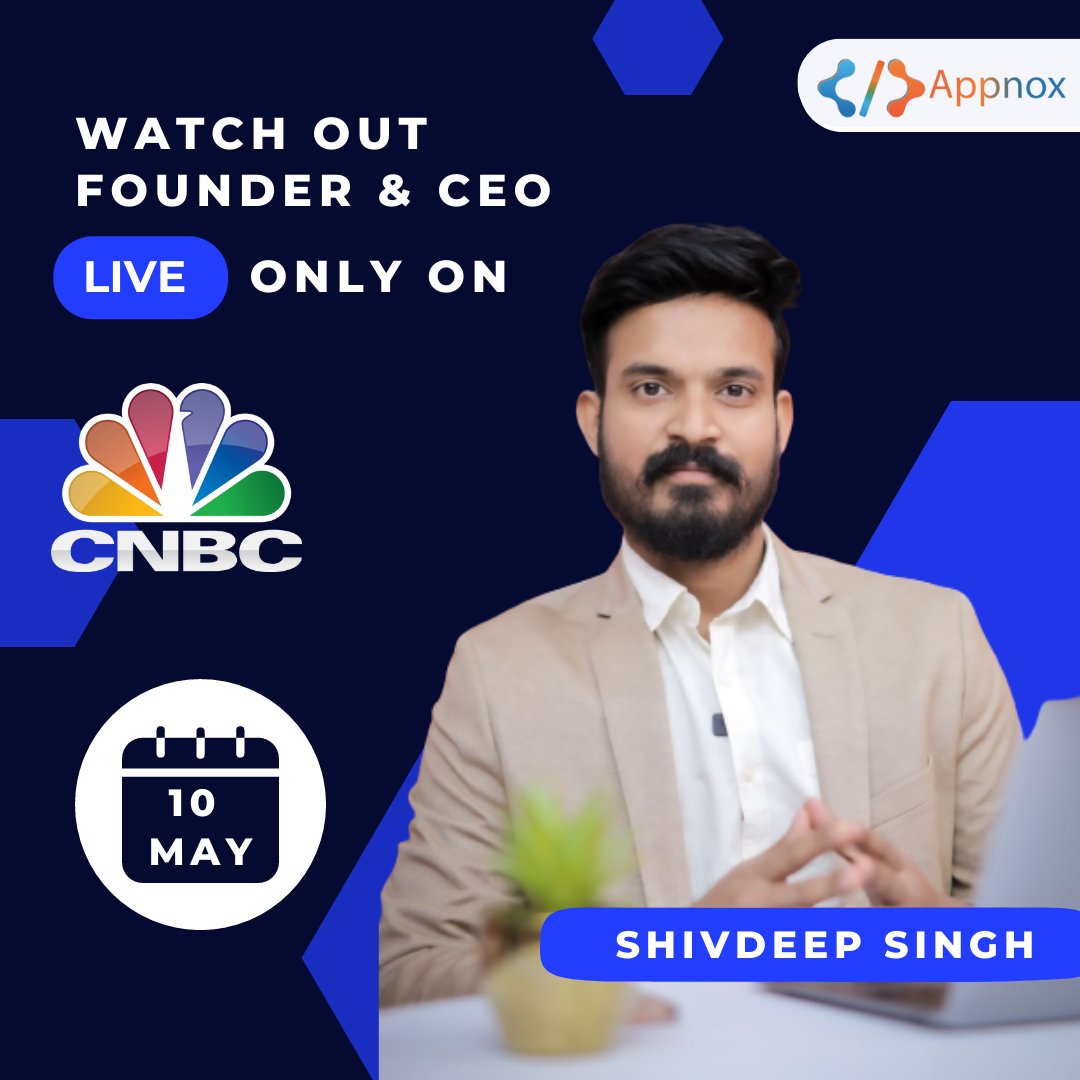 The Future is Here: Shivdeep Singh, Our Founder Shares Insights on the Impact of AI Across Industries on CNBC Aawaz on 10th May (2/2) 
#AIML #ImpactofAI #Appnox #cnbc #ArtificialIntelligence