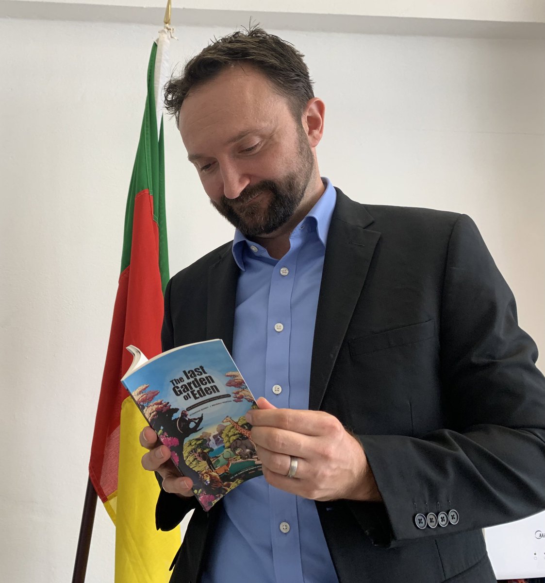 Great to see <a href="/NdifoinBeverly/">Beverly Ndifoin</a> from <a href="/GameChangersz/">Game Changer</a> who are helping us to prepare with <a href="/CanadaCameroon/">Canada in Cameroon</a> for our #EarthDay event tomorrow - and to read Beverly’s newly published book of poetry - with Sandy Nyangha - The Last Garden of Eden!