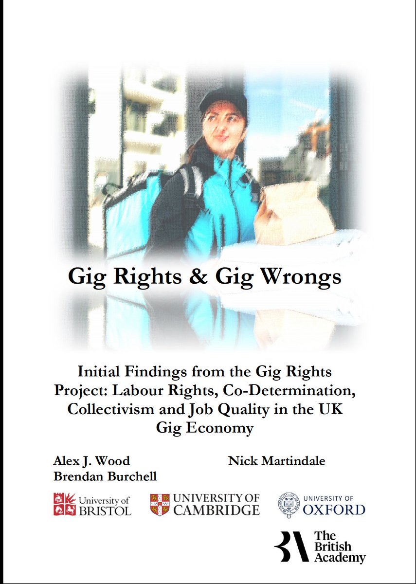 Gig Rights Project (@gigrights) on Twitter photo New project reports by <a href="/tom_swing/">Alex J. Wood</a>, Nick Martindale & <a href="/BrendanBurchell/">BrendanBurchell</a> :
'Gig Rights & Gig Wrongs.
bristol.ac.uk/media-library/…
and a Policy Briefing:
bristol.ac.uk/media-library/… New project reports by <a href="/tom_swing/">Alex J. Wood</a>, Nick Martindale & <a href="/BrendanBurchell/">BrendanBurchell</a> :
'Gig Rights & Gig Wrongs.
bristol.ac.uk/media-library/…
and a Policy Briefing:
bristol.ac.uk/media-library/…