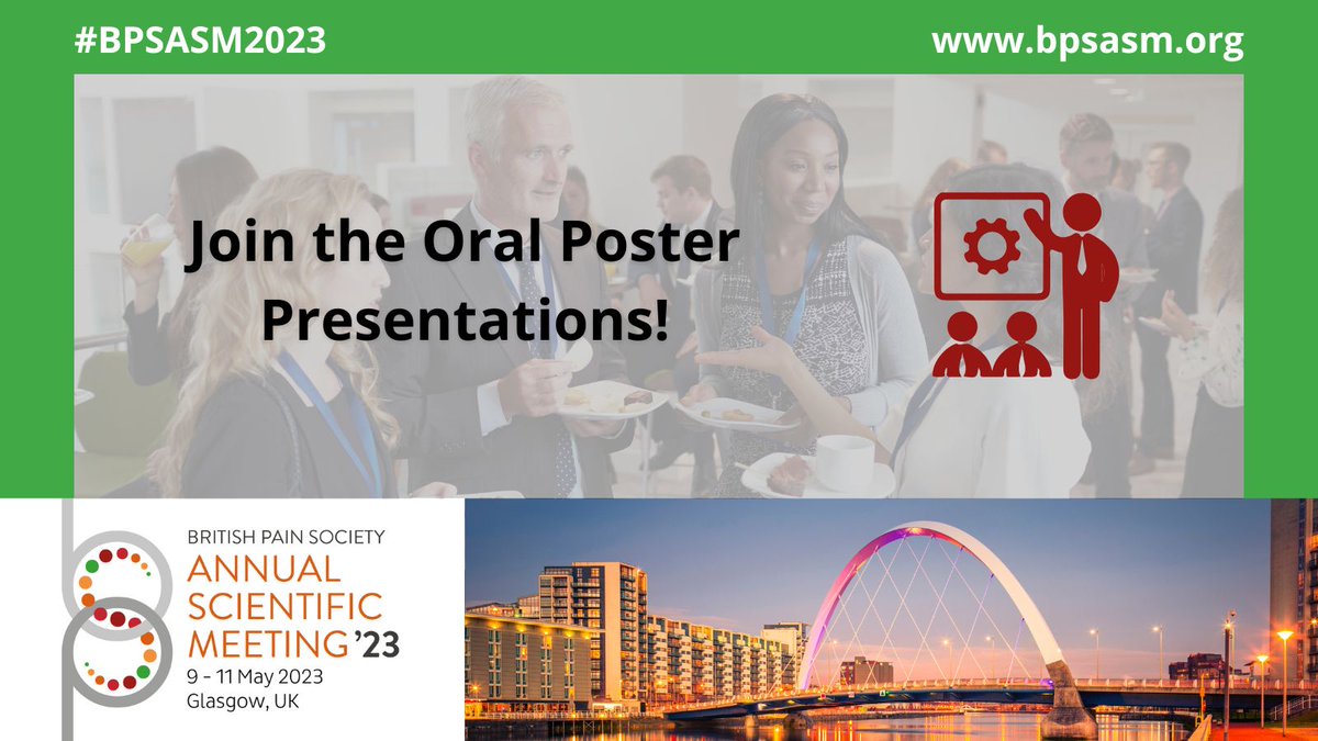 BritishPainSoc's tweet image. There will Oral Poster Presentations in each Hall at 13:50, check out the programme of #BPSASM2023 for details 👉 bit.ly/40Vztrn
