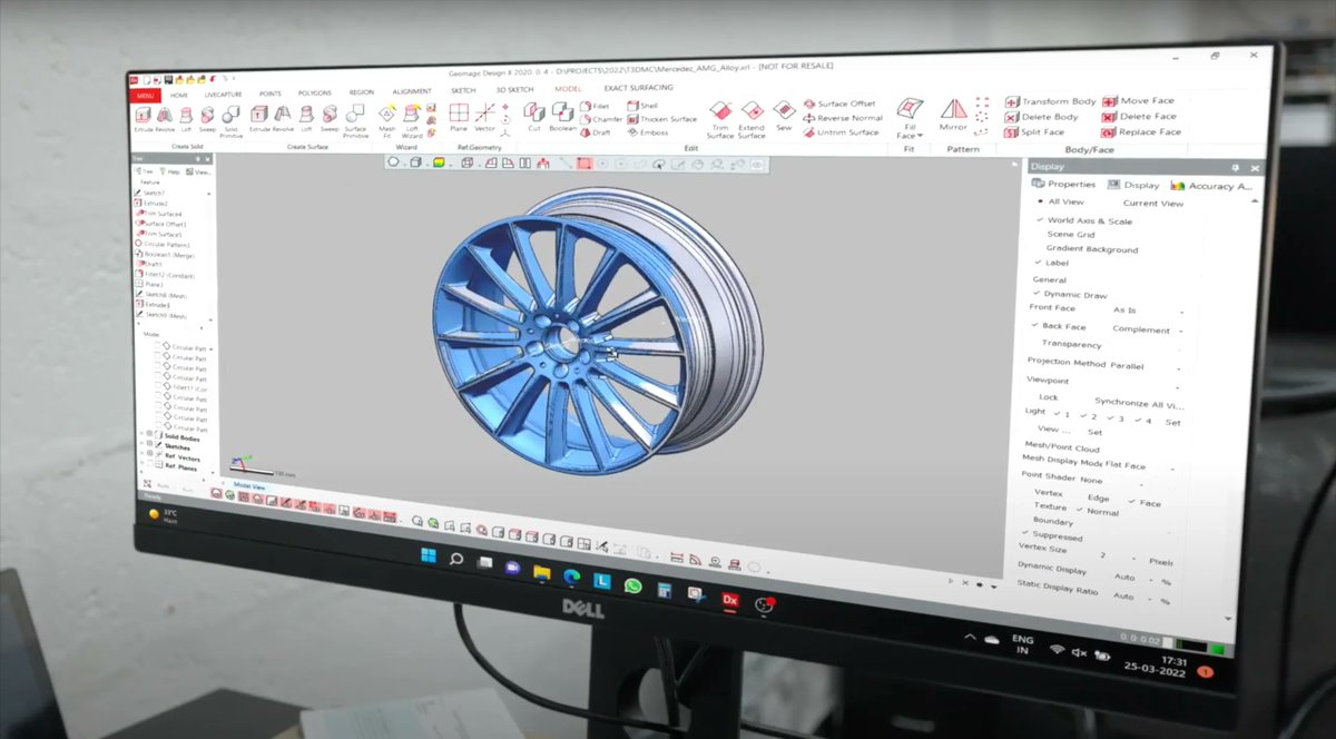 T3DMC's tweet photo. When accurate 3D data is captured efficiently, it can majorly improve downstream design while #reversengineering.

👇 Take a look at some snippets below of the KSCAN Magic collecting 3D data for reverse engineering. 

#metrology #reverseengineering #design https://t.co/wDfcAuB5hU