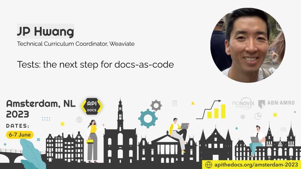 APItheDocs's tweet image. "#API code examples are paramount to #developersuccess, but maintaining code examples can be difficult with a rapidly evolving, multi-language codebase."
Join #APItheDocs #Amsterdam and hear how @_jphwang and his team tackle this problem.
Register now: ow.ly/JlEY50Oj0vr