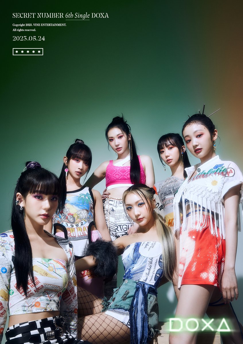 [*****]
⠀
PHOTO TEASER _ SECRET NUMBER

SECRET NUMBER 6th Single '독사 (𝗗𝗢𝗫𝗔)'
2023.05.24 6PM(KST) Release

#SECRET_NUMBER #시크릿넘버 
#독사 #DOXA