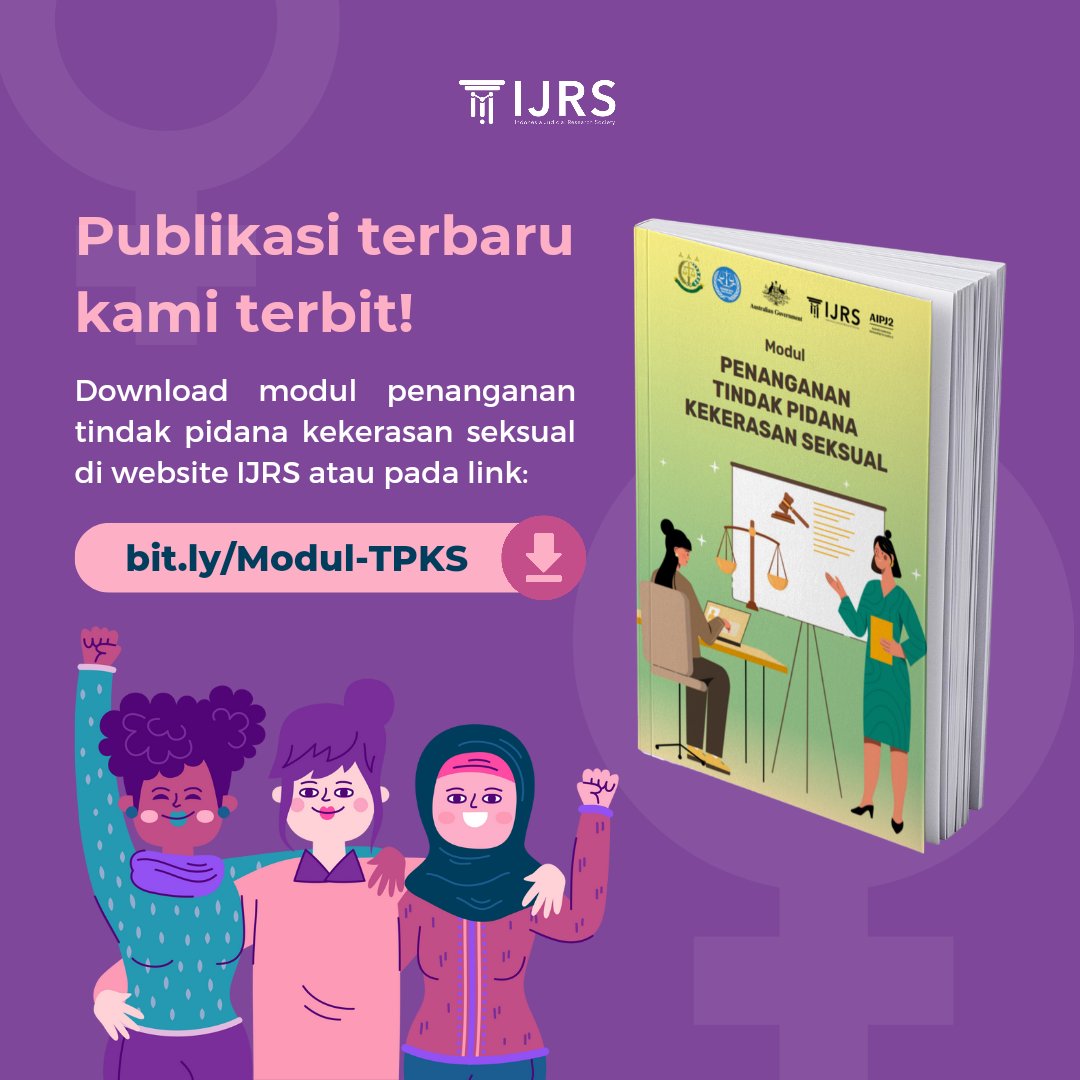 ijrs_official's tweet photo. PUBLIKASI BARU 📚
Download modul penanganan tindak pidana kekerasan seksual di website IJRS atau pada link: https://t.co/5wgS5c1oiR
Boleh juga save dan share info ini ke temen-temen, keluarga, atau rekan Sobat IJRS 🤗
#UUTPKS #TPKS #KekerasanSeksual #Perempuan #Training https://t.co/K2oEPaVhi6