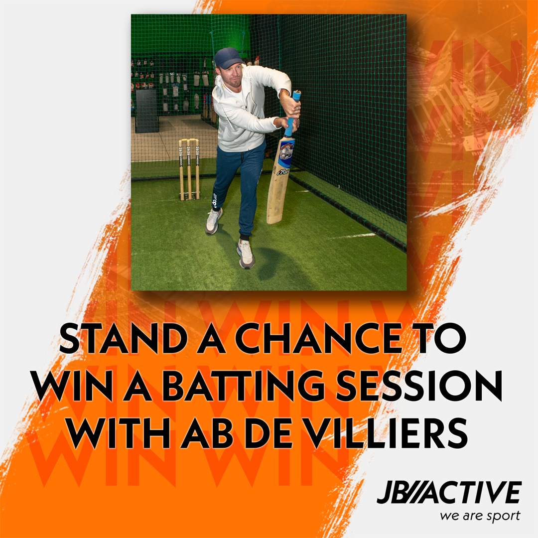 🚨 WIN WIN WIN 🚨
Step into store and spend R500 or more and stand a chance to win a batting session with <a href="/ABdeVilliers17/">AB de Villiers</a>. Winner to be announced in store on the 3rd of June, followed by the batting session at <a href="/FourwaysMall/">Fourways Mall</a> T's &amp; C's apply #jbactive #wearespor #comemeetABt