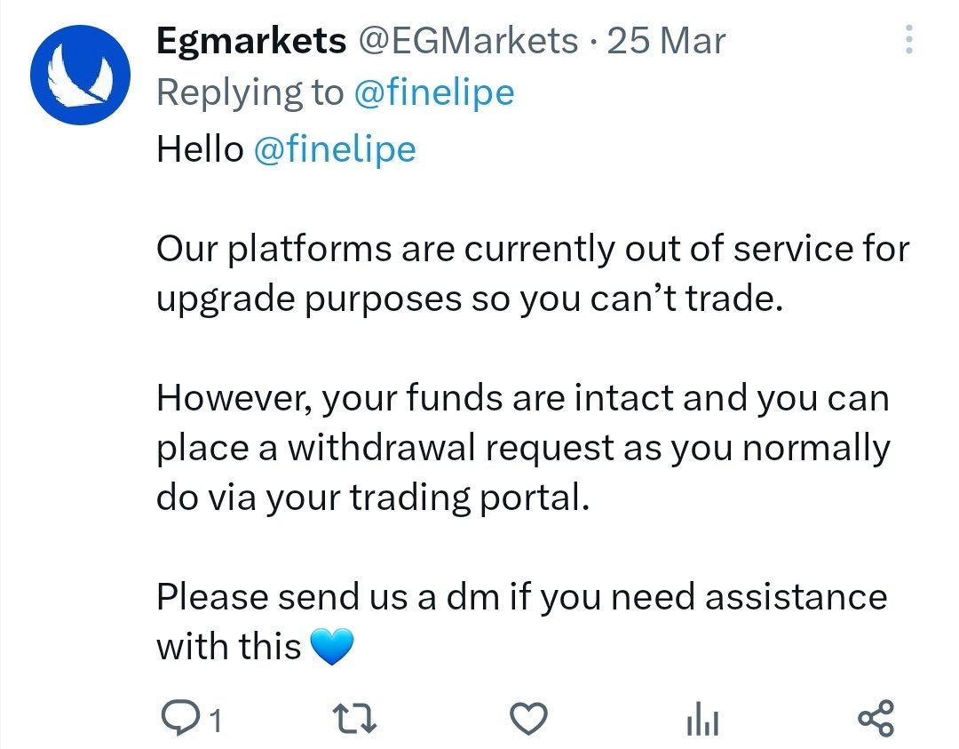 finelipe's tweet photo. @EGMarkets @officialEFCC @cenbank @fccpcnigeria When will the lies stop? When will you  file for bankruptcy? Why pretend to be liquid and deceive the public? Why can't you honour my withdrawal requests? https://t.co/QkIaha6Uxc