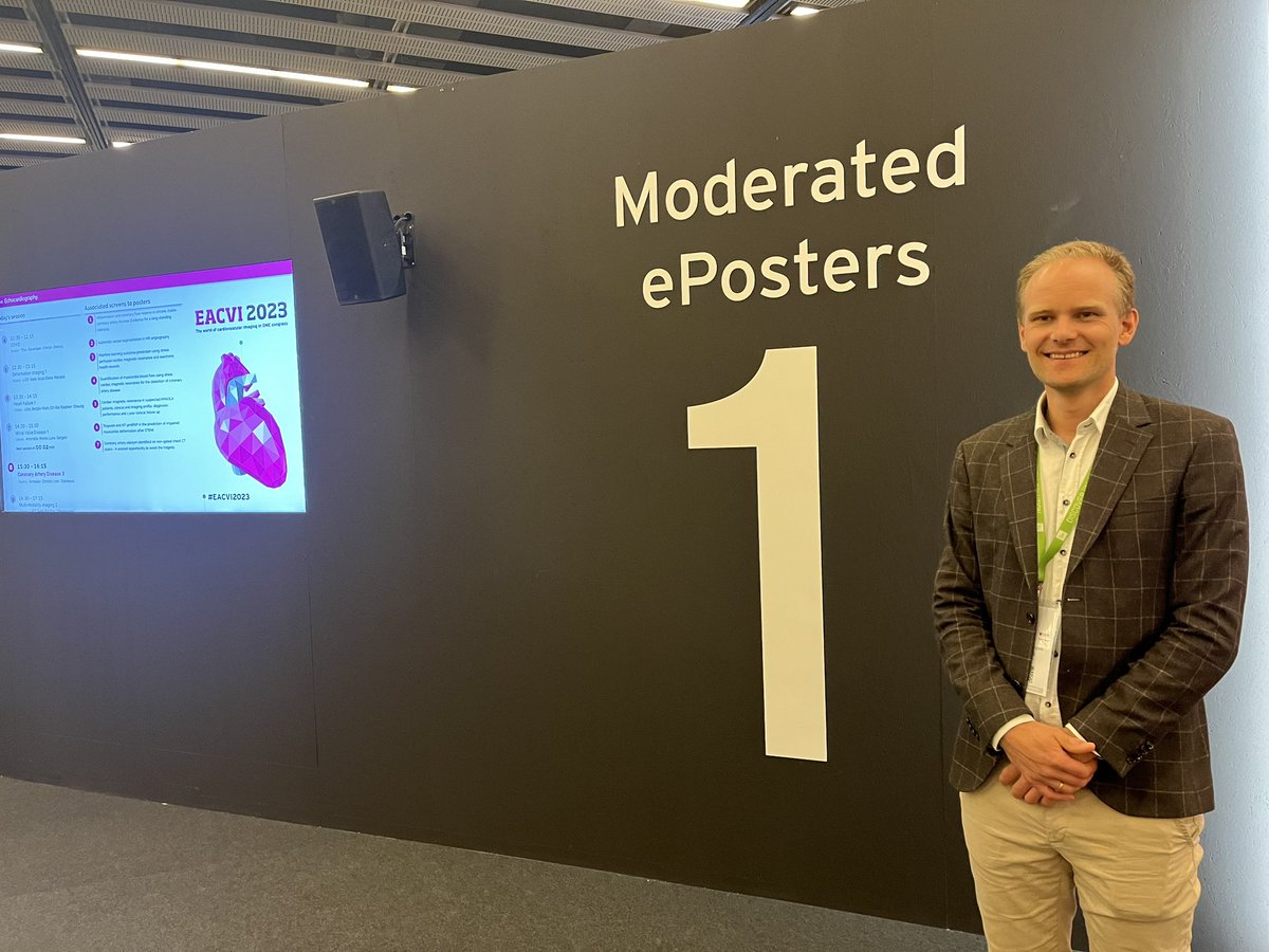 Congratulations <a href="/atrialstrain/">Magnar Gangås Solberg</a> 👏🏻 who brilliantly at #EACVI2023 presented normal values of 🫀 LA strain from the #ACE1950 study!
