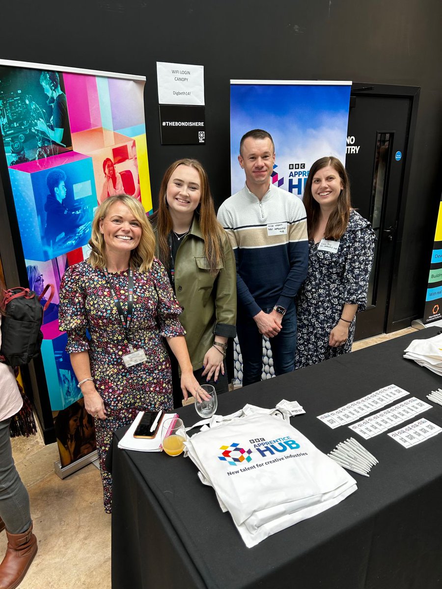 BBCapphub's tweet photo. What a great day for The #BBCApprenticeHub at @TheBondDigbeth for @CreateCentralUK's Shape The Future event. Great news for the creative content sector in the West Midlands. It’s amazing to be right at the heart of the collaboration.
#apprentices #apprenticeships #westmidlands https://t.co/JjF9A9wgjm