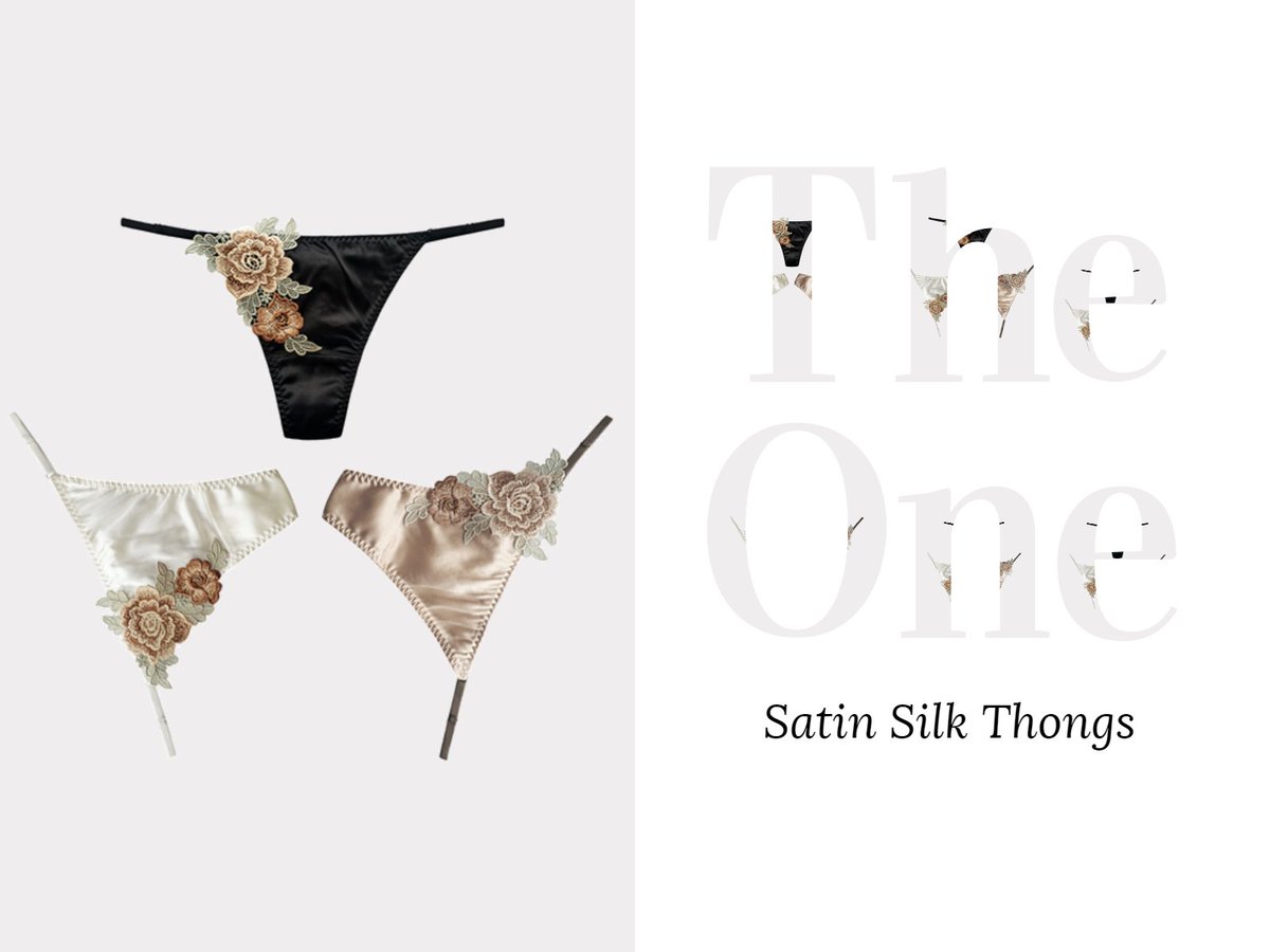 Embroidery silk thongs🏄 🛒  bit.ly/3LW4DrT
#silkproducts #luxurysilk #mulberrysilk #silkpanties #luxurylingerie #qualitypanties #silkunderwear #womenunderwear #softandcomfy #feelgoodfit #beautifulunderwear #lacepanties #panties #underwears #satinpanties
