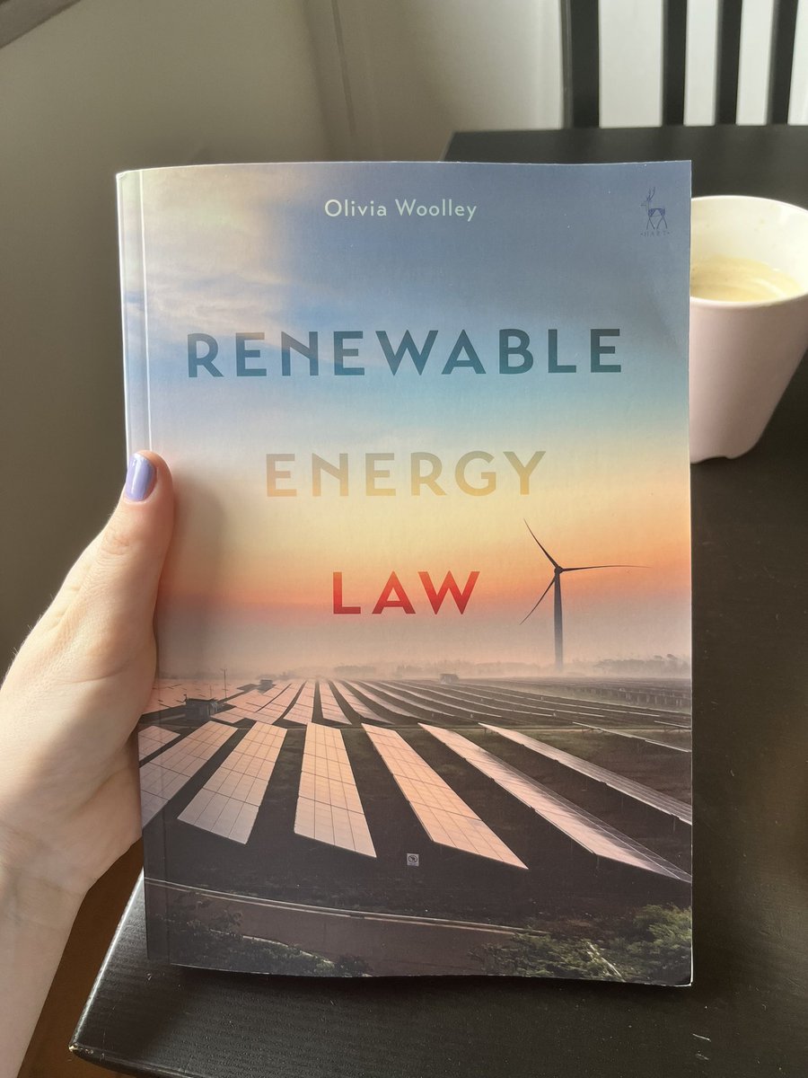 My very dear friend and a scholar I admire, Olivia Woolley, published this excellent, first of its kind, textbook on renewable energy law with @hartpublishing The book is extremely thorough (wouldn’t expect less from Olivia) and offers classroom case studies for each topic!