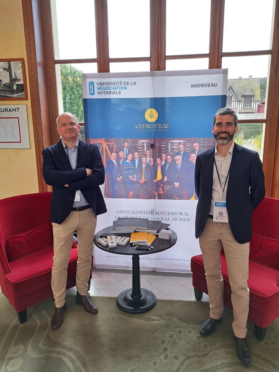 etude_andriveau's tweet photo. Rendez-vous ce matin à la 1ère #Université de la Négociation #Notariale à Deauville.
Retrouvez nos équipes sur notre stand jusqu'au 12 mai.
#formation #notaires #notariat #deauville #négociation #UNN2023 #généalogiste #GenealogieSuccessorale https://t.co/eQxVh6q5MC