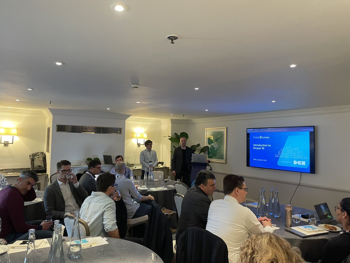 Kickstarting the day with a #drupal10 workshop at this years <a href="/acquia/">Acquia</a> Engage London 📚✏️ 

Excited to see what the the rest of the day has in store!
#acquiaengage