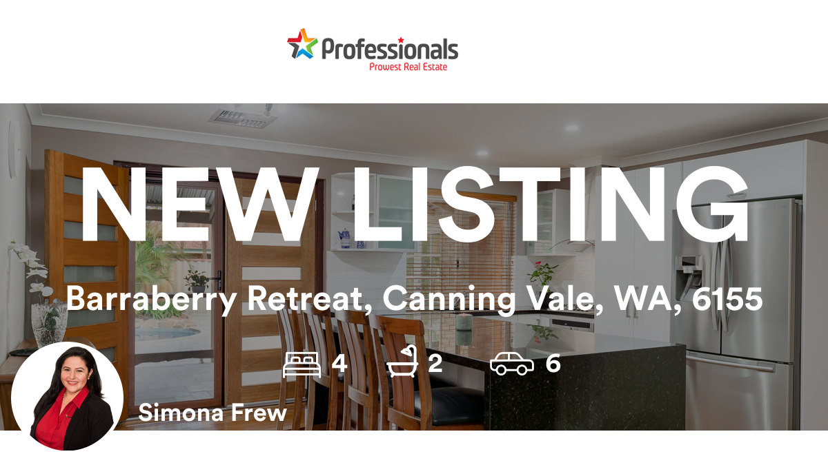 Prowest_RE's tweet image. 🛌 4 🛀 2 🚘 6
📍 Barraberry Retreat, Canning Vale, WA, 6155

Our agent’s latest listing on RateMyAgent

rma.reviews/kzCrJ785py5M

...
#ratemyagent #realestate #Professionals_Prowest_Real_Estate
