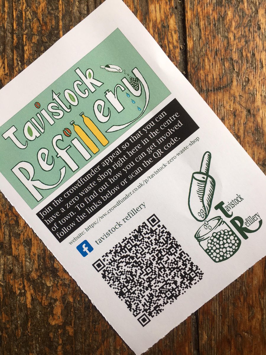 You can support this new community venture in Tavistock by visiting crowdfunder @TaviRefillCIC 
#refillshop #noplasticwaste #zerowasteshopping #zerowasteshop #crowdfunderuk #newventure #shoplocal #tavistock #dartmoor #devon