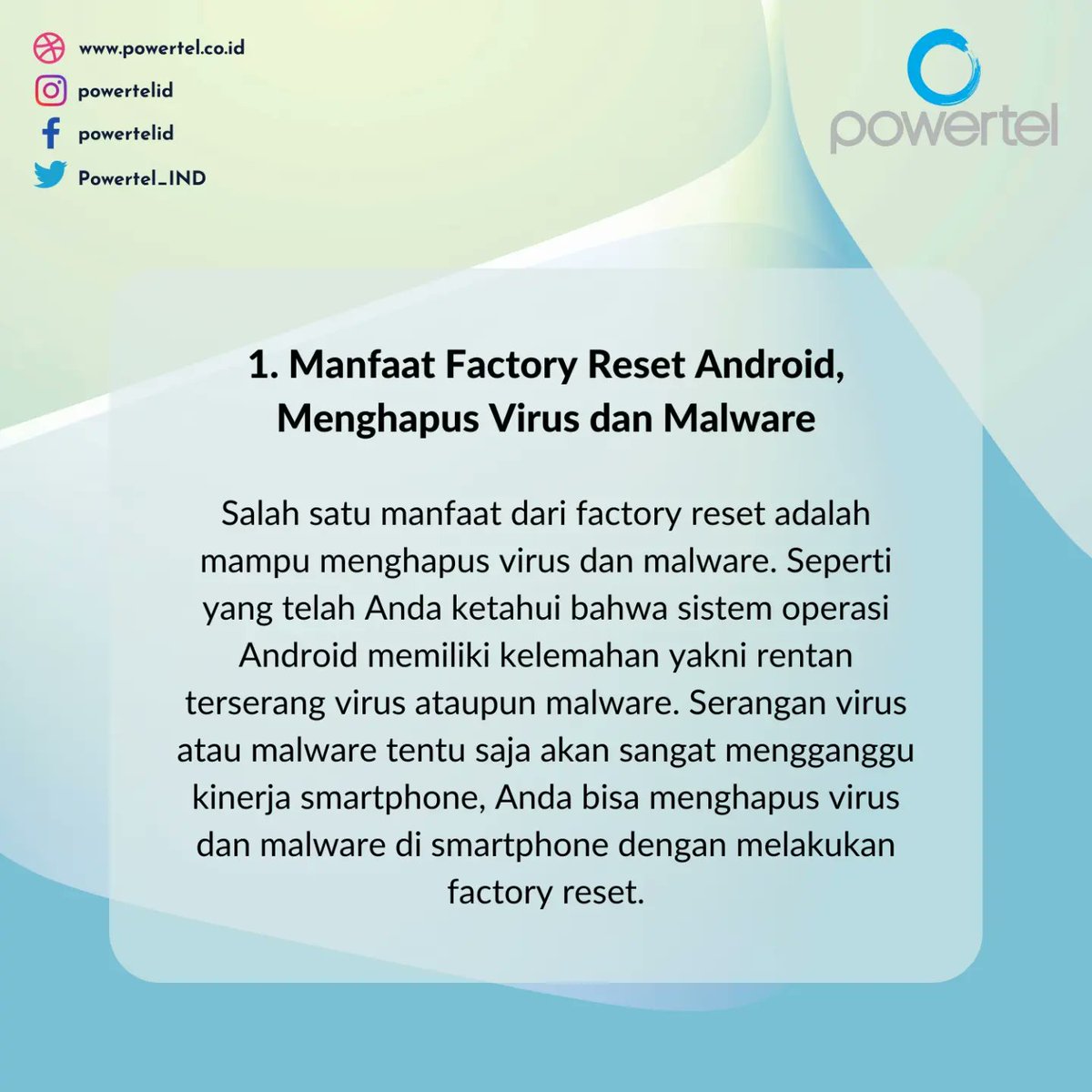 Powertel_IND's tweet image. Manfaat Factory Reset di Android Yang Harus Diketahui
#infoandroid #infosmartphone #infoponsel #android #smartphone #smartphoneandroid #factoryreset #resetpabrik #resethp #resetandroid #settingawal #tipsandroid #tipssmartphone #powertelid