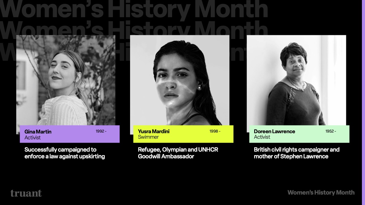 For Women’s History Month this year we asked our Truants to present their heroes to one another. What started out as an internal exercise to inspire our colleagues resulted in a list of women that we had to share.

See the full list here truantlondon.com/womens-history…