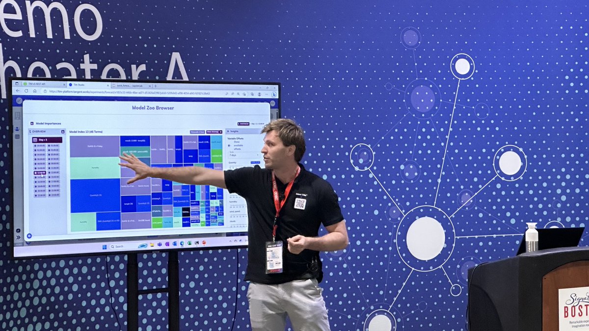 Last day @odsceast visit us at booth 13 and learn how our unique InstantML technology can help you get high-quality results with minimal effort. #TIM, the co-pilot assisting your data scientists to leverage the insights hidden in your data.  #ODSC #datascience #InstantML