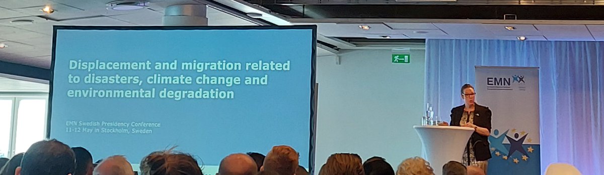 EmnSpain's tweet photo. Spain participates in the Swedish EMN conference where a reflection will be held on the importance of the effects of climate change on migration, one of the great challenges that the EU must face together. #EuropeanMigrationNetwork #EMNSWE2023 https://t.co/s6gofy1jOd