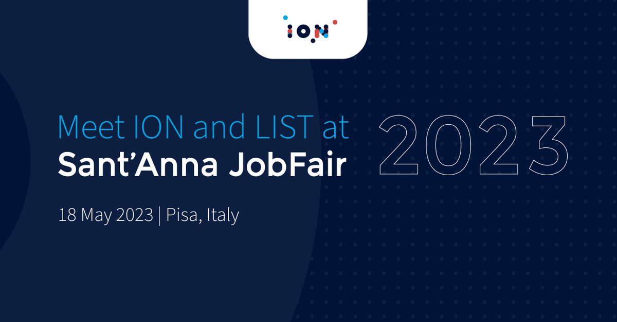 ION and @LIST_SpA are proud to participate in the Sant’Anna JobFair in Pisa this spring. This is a great opportunity for students and recent graduates to network. We look forward to meeting you there! on.iongroup.com/41uftei