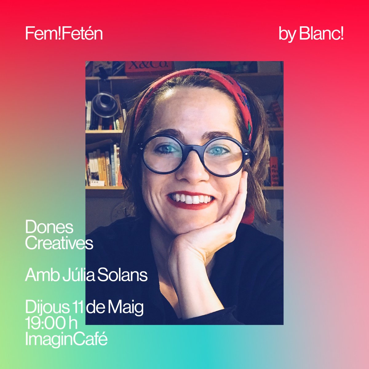 Oh! Si estáis por Barcelona esta tarde, no os perdáis el Fem!Fetén -Dones  Creatives by @BlancFest ya que irá la genialosa @miss_guisante junto a  Marina, Marta y Nora! 🕐 19:00h 📍 @imaginCafe