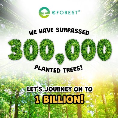 efplus_world's tweet image. We are proud and immensely joyful to announce that eForest² has surpassed 300K 💚 LOVE trees and EARTH trees 🌏🌳 planted! 🎉🎉🎉

Are you ready to make an even BIGGER impact?
1 Billion Trees, Here we come!

#eforest #stopdeforestation #savethearth #nature #plantmoretrees