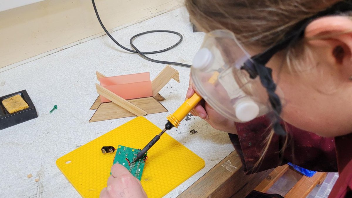 prep_stem's tweet photo. Yr8s finishing off their cyberpets - soldering circuits and manufacturing the casing #STEM #creativity https://t.co/Eze1UBvgC2