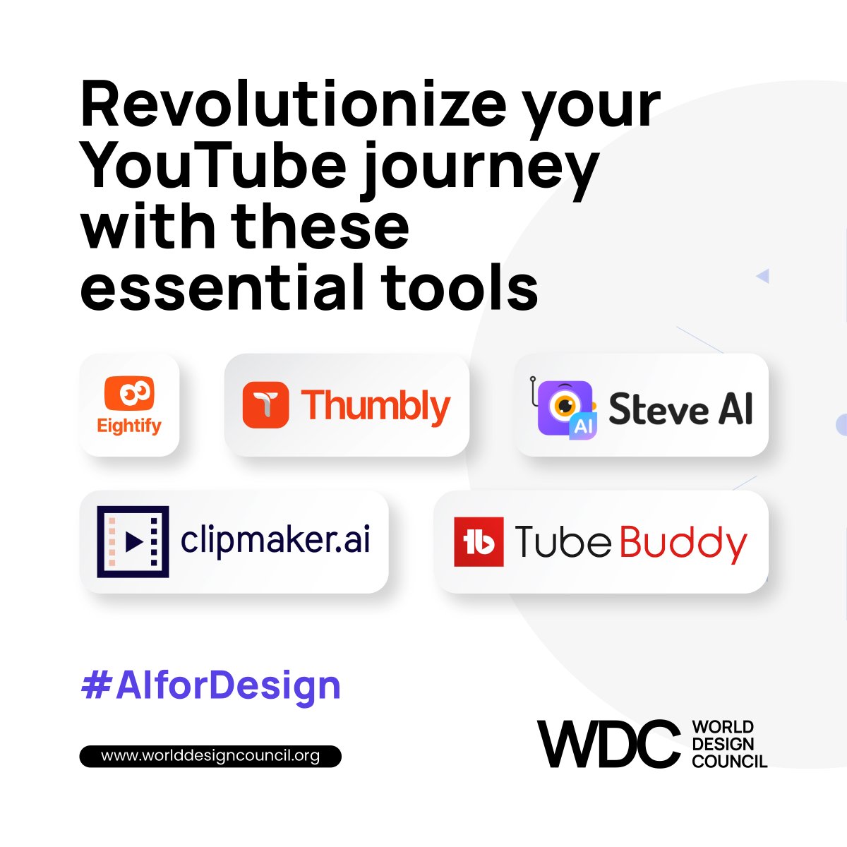 DesignCouncilUK's tweet image. Elevate your YouTube game and take your content to the next level with this set of AI Youtube tools that will help you to optimize, enhance, and engage your audience.

#AIforDesign #YouTubeTools #VideoOptimization #ContentCreation #AudienceEngagement