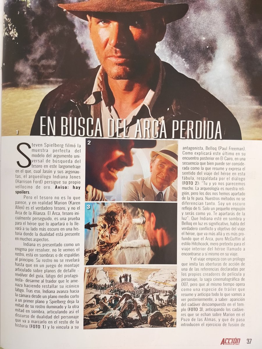 Bachivisuales's tweet photo. #Cuav2223_4_41_c
Teniendo en cuenta el artículo #Enbuscadelarcaperdida del número 2207 de la revista #Acciónturevistadecineyseries realiza un artículo exactamente igual a nivel formal: (Colocación y nº de las 📸, texto, interlineado, tipos de letras, título, kern ... de tu 🧵 https://t.co/nH9OdSCZoP