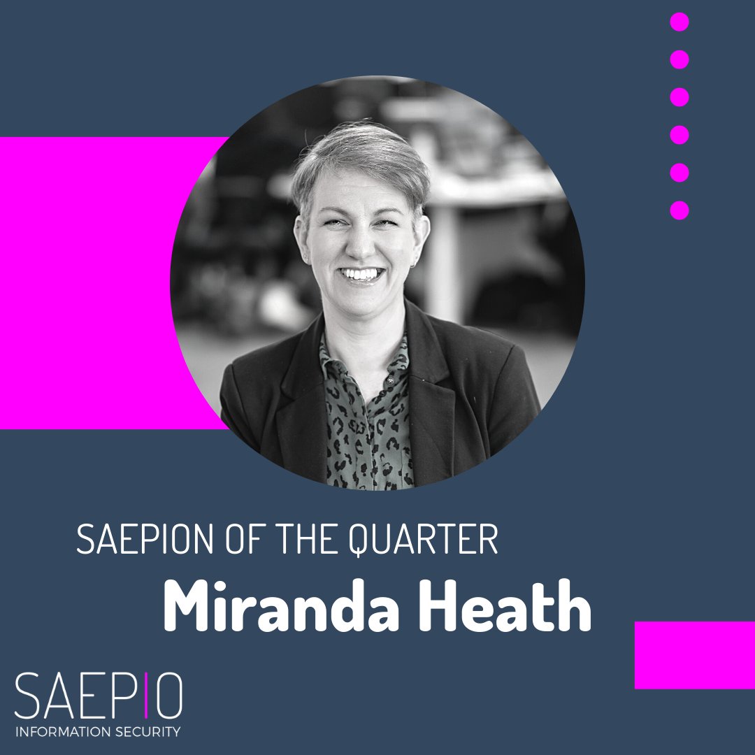 We are excited to announce the final Saepion of the Quarter for our FY23! Miranda Heath joined us in March and has made an instant impact, from office organisation, the running of internal events and more… ✨ 

#Achievement #Recognition #Culture #Team