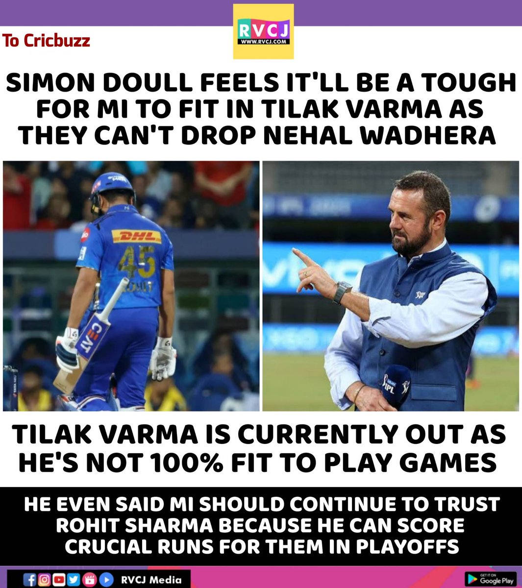 Simon Doull speaks. 

#SimonDoull #TilakVarma #mumbaiindians #IPL #IPL2023