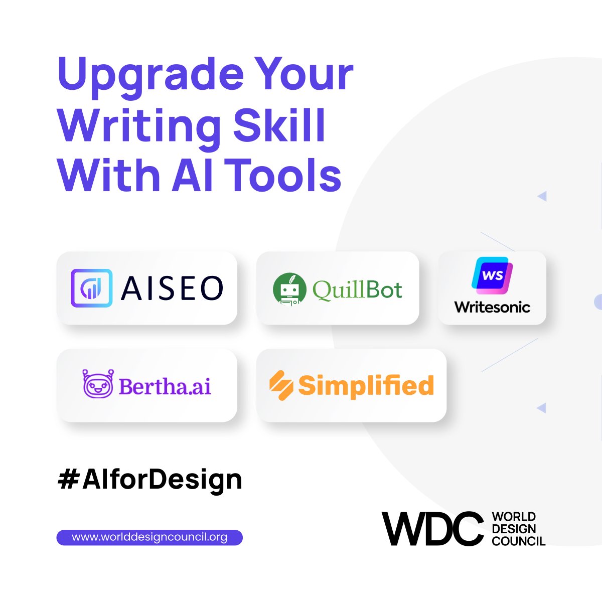 DesignCouncilUK's tweet image. Take your writing to the next level with this set of AI-powered writing tools that will optimize your content for SEO, and streamline your writing process.

#AIforDesign #AIforWriting #WritingTools #ContentCreation #SEOWriting #ProductivityBoost
