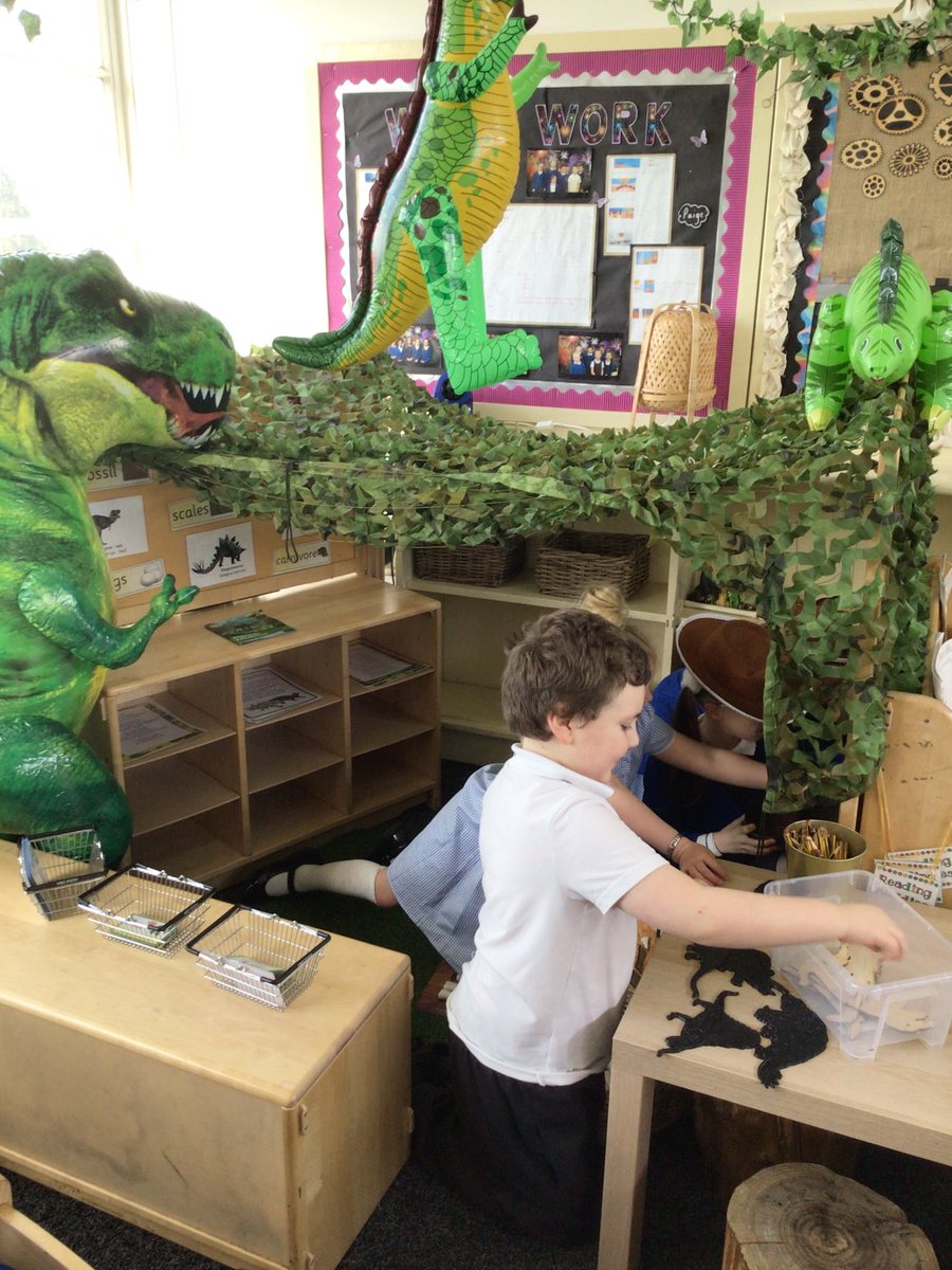 We were so surprised to see a T Rex in our class this morning! #GPSClass8