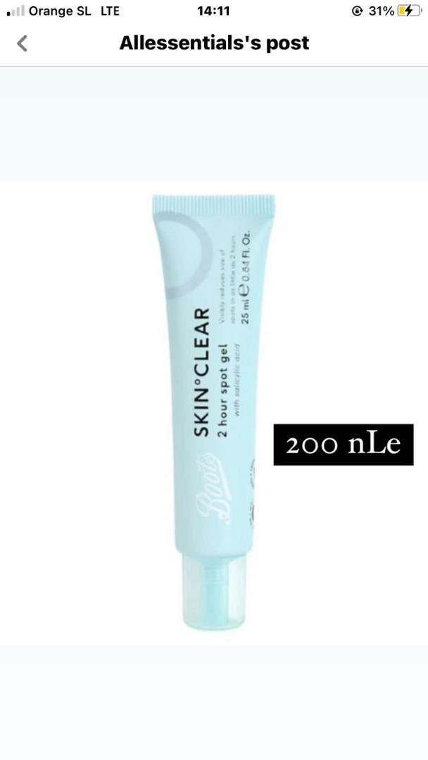 allessentials_'s tweet photo. This spot gel is simply amazing! 
WhatsApp to order +232 79 63 11 76

#skincare #healthyskin #glowingskin #qualityskincare https://t.co/TC5rm93PT6
