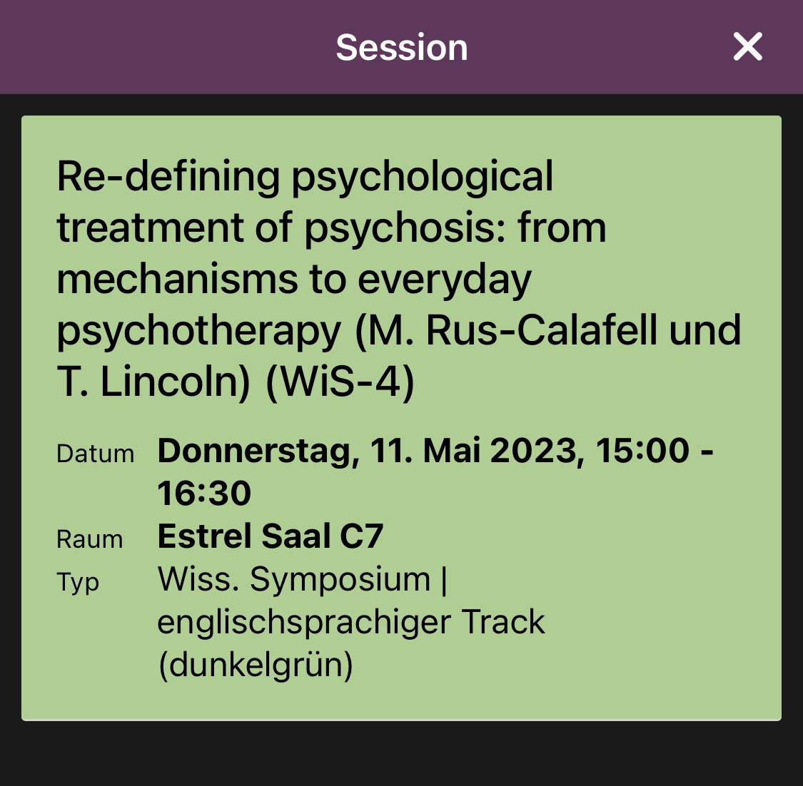 Are you at the @DPK_2023 and interested in mechanisms and new psychotherapies for psychosis? COME TODAY TO OUR SYMPOSIUM ‼️ 👇🏼