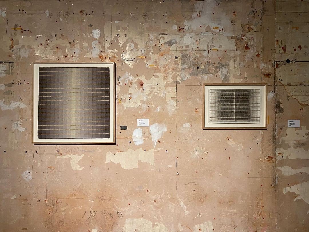 Posted <a href="/withregram/">Repost app</a> • @caron.penney More work @futureiconsselects at the Bargehouse, OXO Tower this week.

11th - 14th May 2023
12 - 6pm
Room 10

Pictured:
@caron.penney 
‘Harmony’
Woven Tapestry

‘Dissonance’
Drawing
Seen in images 1-3

@londoncraftweek