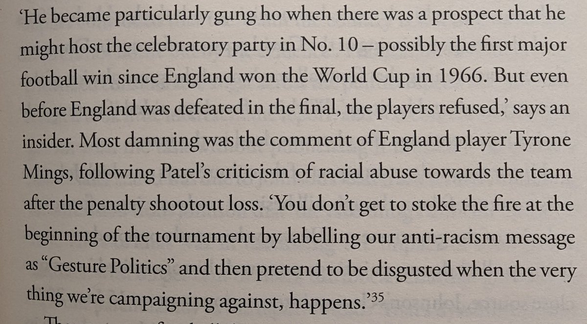 Reading #JohnsonAt10 . Wondering when the last time a history of a Premiership named footballers as significant voices of intelligence and influence.

All respect to @MarcusRashford , @TyroneMings and their peers.