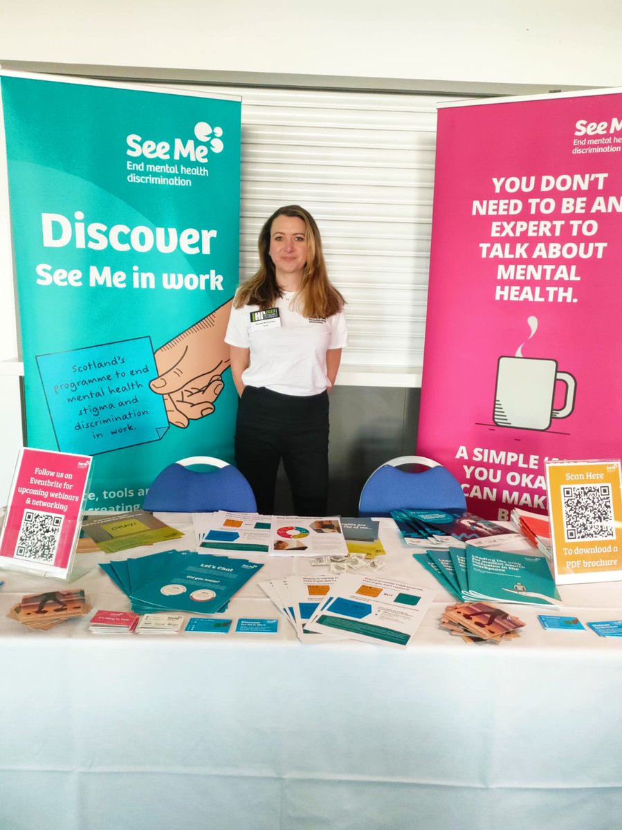 Hello, I'm Rachel, Improvement Officer @seemescotland I'll be at the @HrNETWORKNews conference all day today. Please come and say hello & learn about how See Me in Work can support mentally healthy workplaces #hrnc23 #peoplefirstculture #seemeinwork