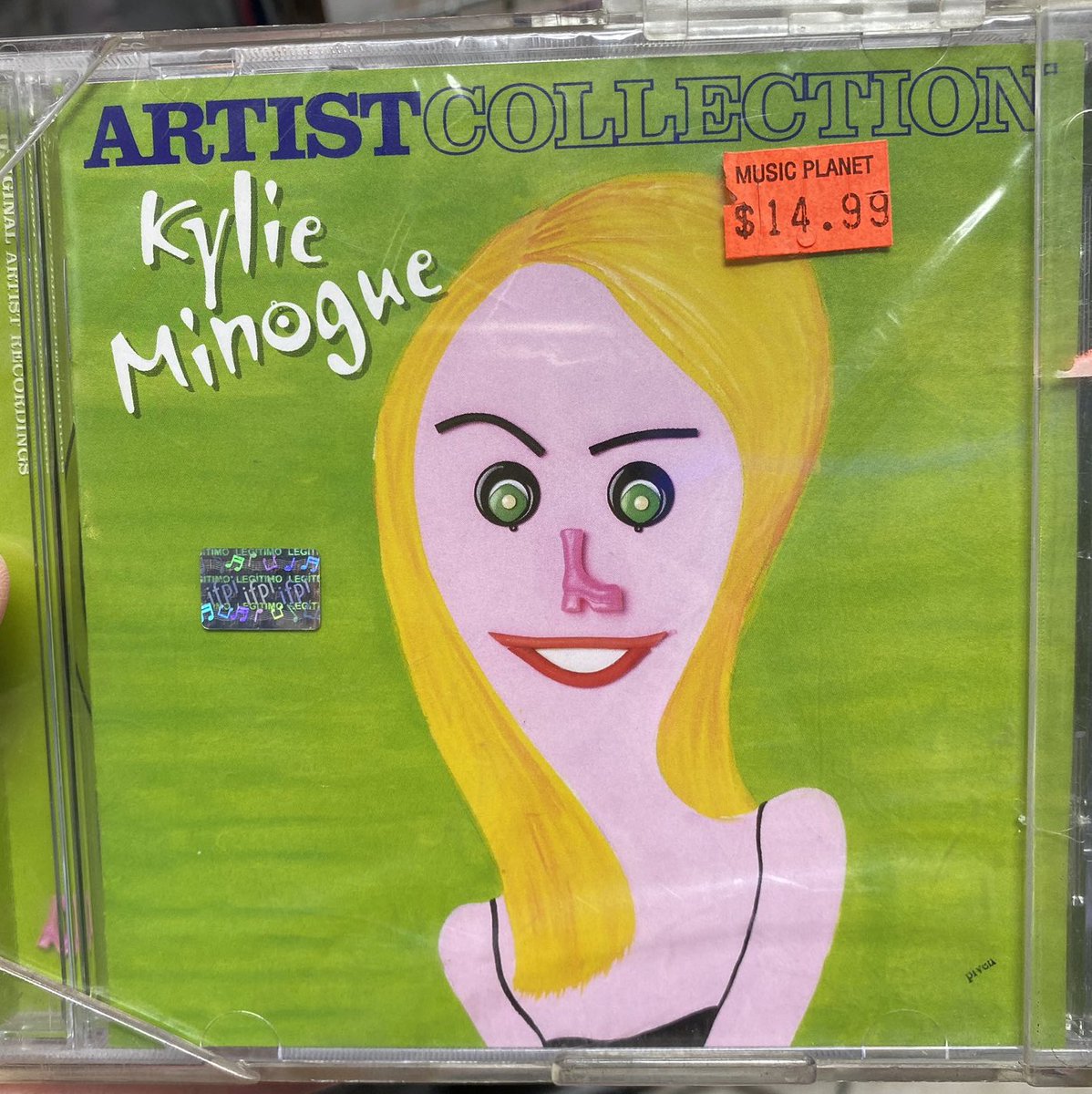 For anyone struggling with impostor syndrome today, remember that someone was once commissioned to create the artwork for a Kylie Minogue compilation CD and came up with this: