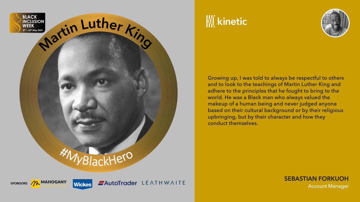 kineticwwUK's tweet photo. 8th - 14th May marks @BlackInclusionW, an initiative celebrating, empowering and amplifying Black voices. The week aims to share unsung and well known Black heroes with #MyBlackHero! #TogetherInAction #RealWorldResponsibility
Learn more about #BIW2023 https://t.co/wbqGarL8A7 https://t.co/B0ArUypfhn