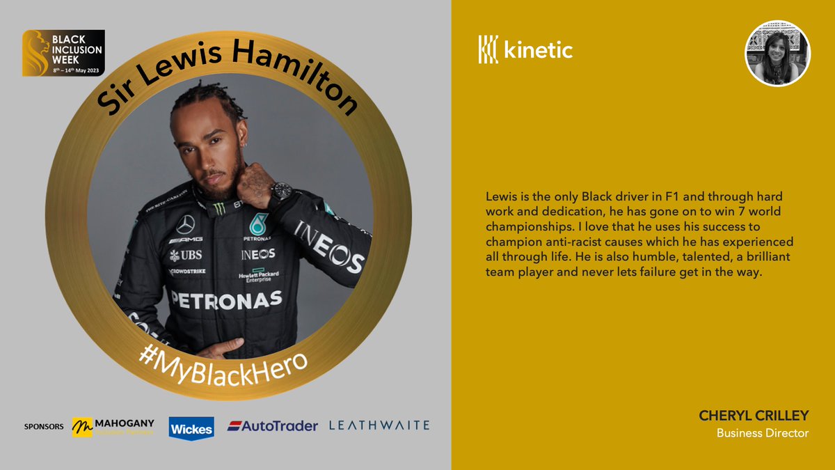 kineticwwUK's tweet photo. 8th - 14th May marks @BlackInclusionW, an initiative celebrating, empowering and amplifying Black voices. The week aims to share unsung and well known Black heroes with #MyBlackHero! #TogetherInAction #RealWorldResponsibility
Learn more about #BIW2023 https://t.co/wbqGarL8A7 https://t.co/TqBQa9vrXj
