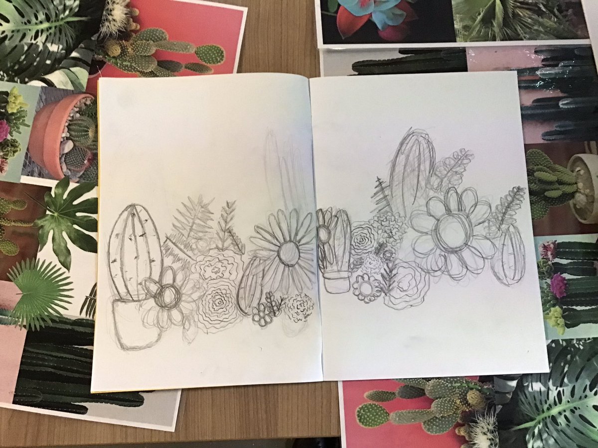 RSch_DesignTech's tweet image. Year 7’s started producing their drawings pages in textiles last week, they’re looking great and students will have loads of inspiration for their design ideas going forward…