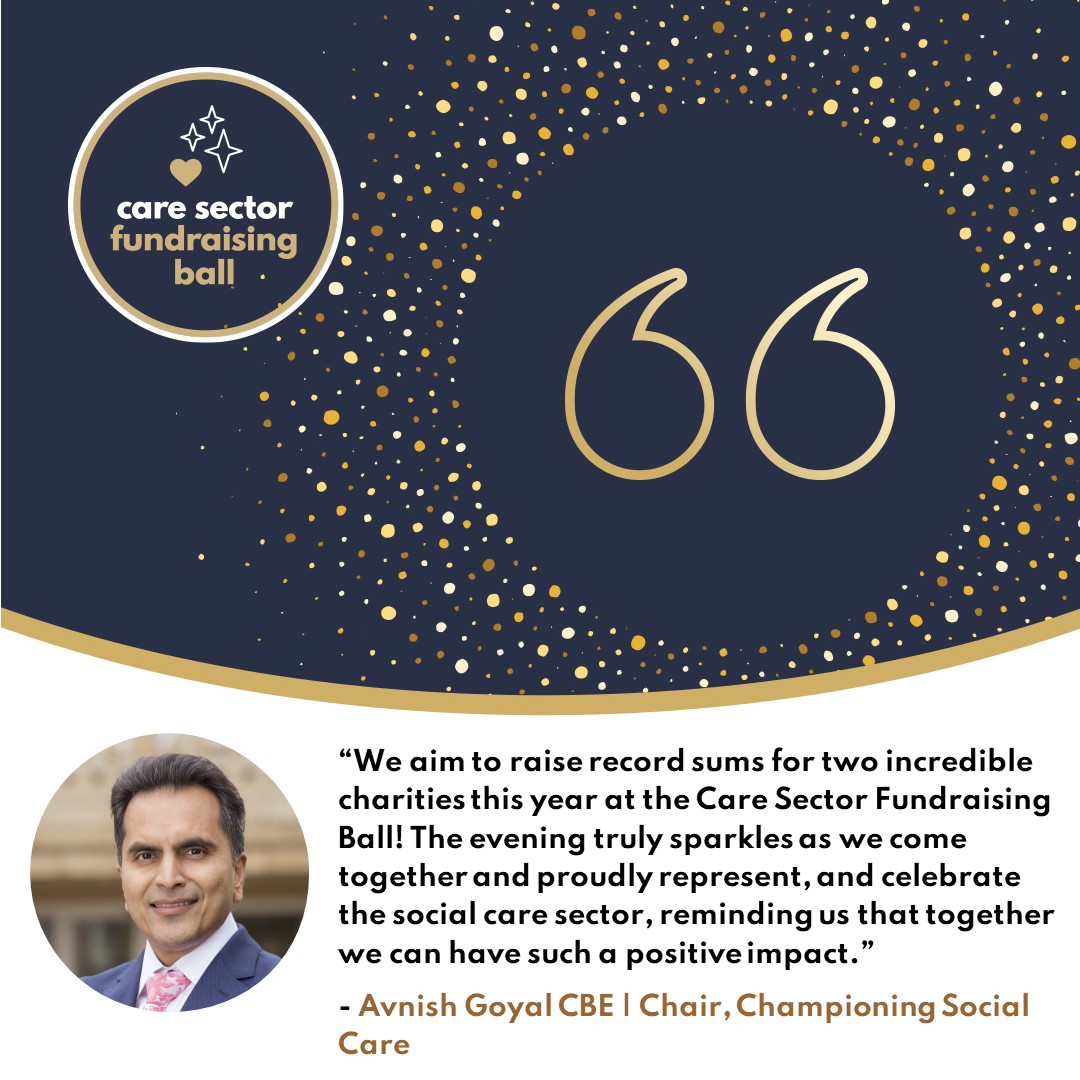 ChampioningCare's tweet image. #CSFB #PartnerForACause #GiveBack

Our amazing @avnishgoyal, Chair of @ChampioningCare &amp;amp; Hallmark Care Homes, invites you to join us:

💙 #Celebrate the social care sector
💙 #Fundraise for a great cause
💙 Experience #entertainment of a lifetime

Details➡lnkd.in/eSrnrncA