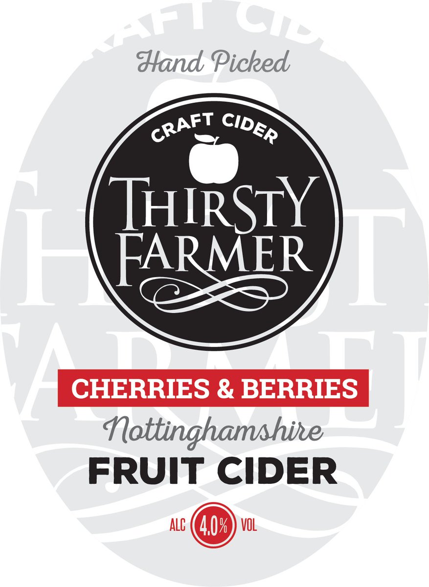 New edition ! Cherries and Berries Juicy summer berries and the finest British bittersweet apples combine to create Thirsty Farmer's delicious cherries & berries cider. Comes with a strong cherry aroma and a sweet, delicate taste. Available soon for purchase at our online store.