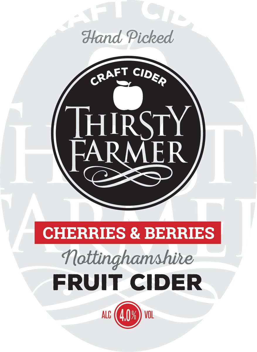 New edition ! Cherries and Berries 
Juicy summer berries and the finest British bittersweet apples combine to create Thirsty Farmer's delicious cherries &amp; berries cider. Comes with a strong cherry aroma and a sweet, delicate taste. Available soon for purchase at our online store.