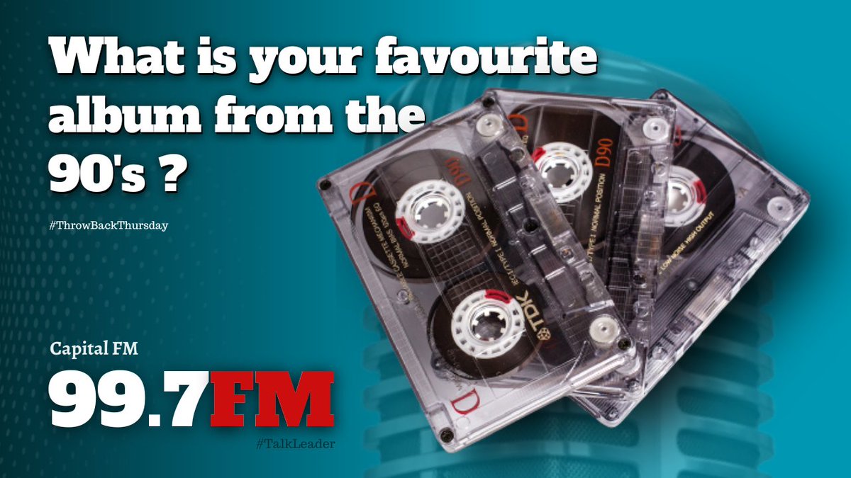 𝐓𝐡𝐫𝐨𝐰 𝐁𝐚𝐜𝐤 𝐓𝐡𝐮𝐫𝐬𝐝𝐚𝐲  🎶

What is or was your favourite album from the 90's? State yours in the comments below and let's see who else shares your taste in music?

#CapitalFM997 | #ThrowBackThursday | #The90s