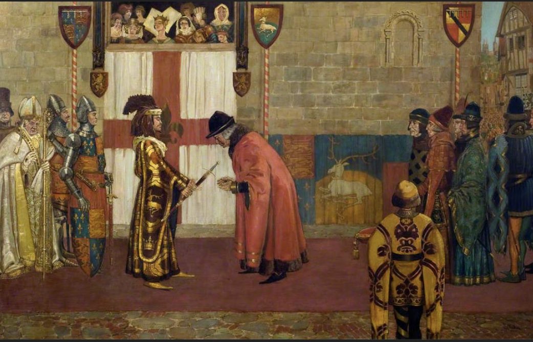 LTMorrish's tweet photo. King Richard presenting his sword to the Mayor of Lincoln, 1386 @cityguildhall ππ‘οΈβοΈ
#kingrichardII #king #royal #sword https://t.co/lzcrmRbn1H
