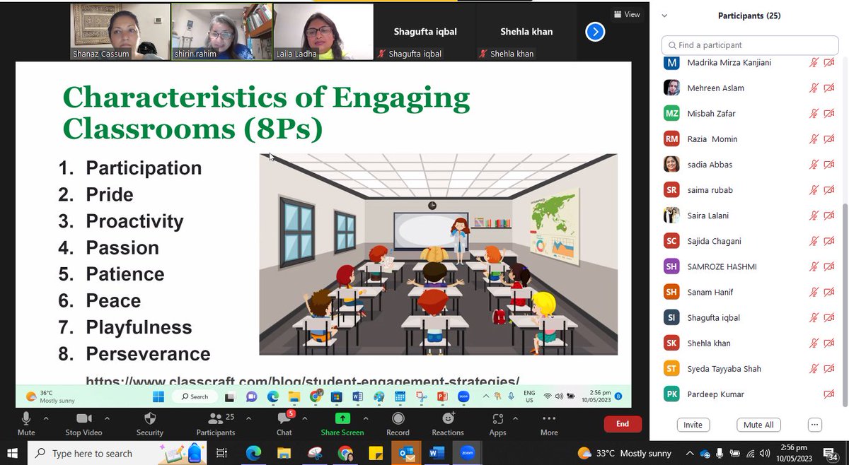 ShanazCassum's tweet photo. We're thrilled to announce the success of #IND2023 #IDM2023 workshop "Cultivating Engaging Classrooms" at #AKUSONAM virtually. A total of 23 participants attended and appreciated the valuable insights gained. https://t.co/VysqbPxJpH